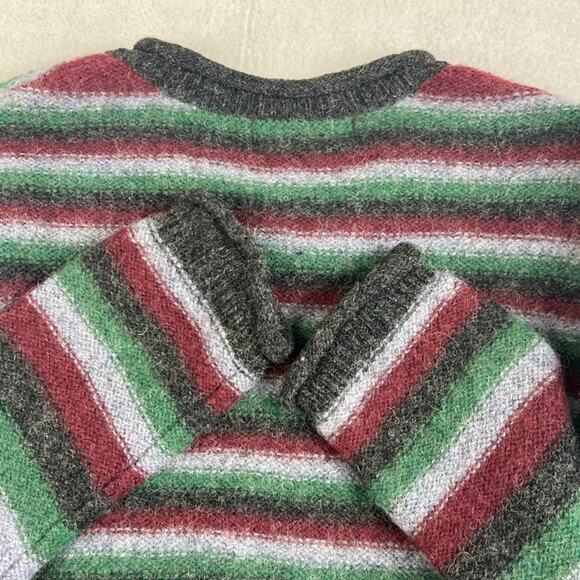 American Eagle Outfitters Pullover Sweater Men Wool V Neck Multicolor Striped - Picture 9 of 9